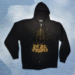 Star Trek Live Long and Prosper Black Zip Hoodie M
